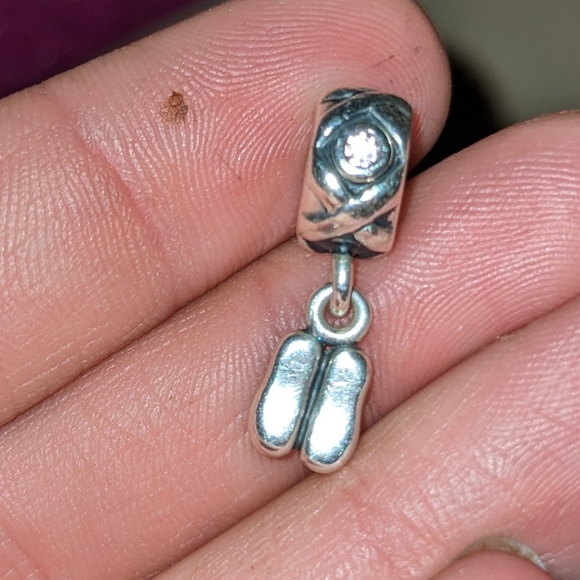 Ballet Slippers Pandora Charm Sterling Silver - Picture 2 of 3